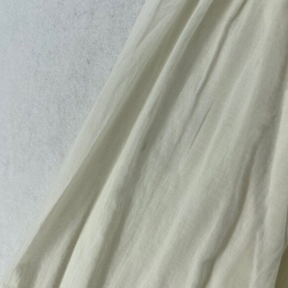 Hillard & Hanson Blouse Womens 2X Ivory White Embroidered Half Sleeve V Neck - Picture 8 of 10